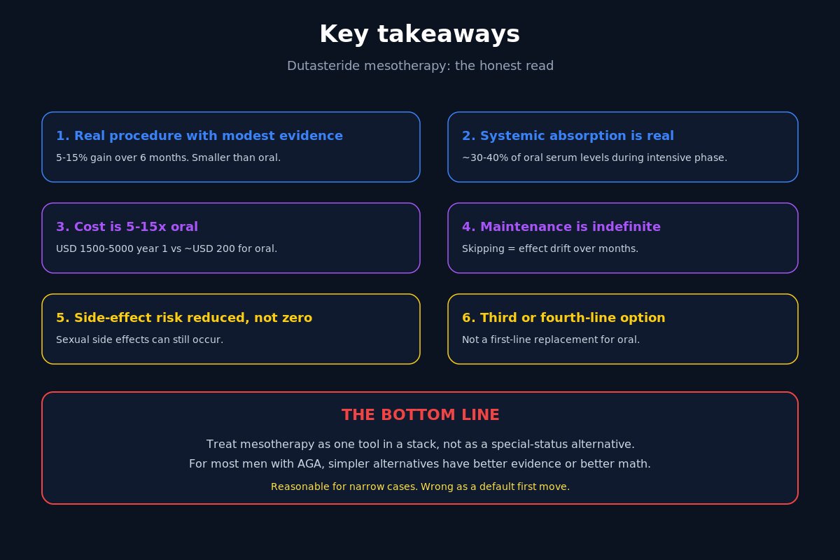 Dutasteride mesotherapy key takeaways and bottom line