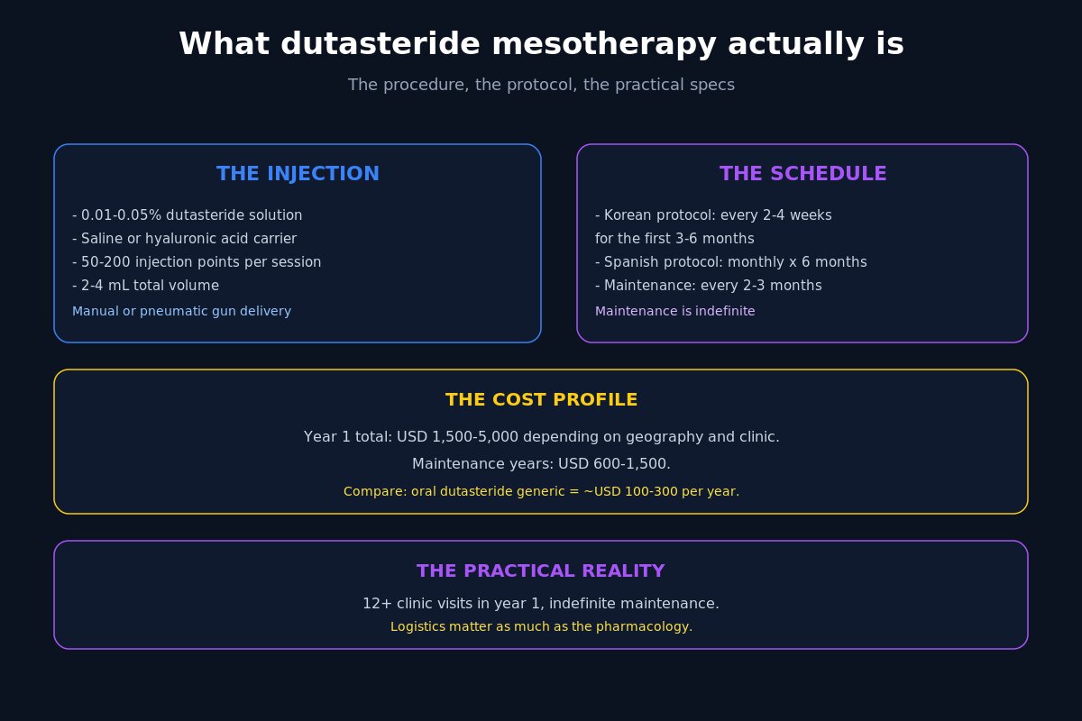 Dutasteride mesotherapy procedure and protocol details