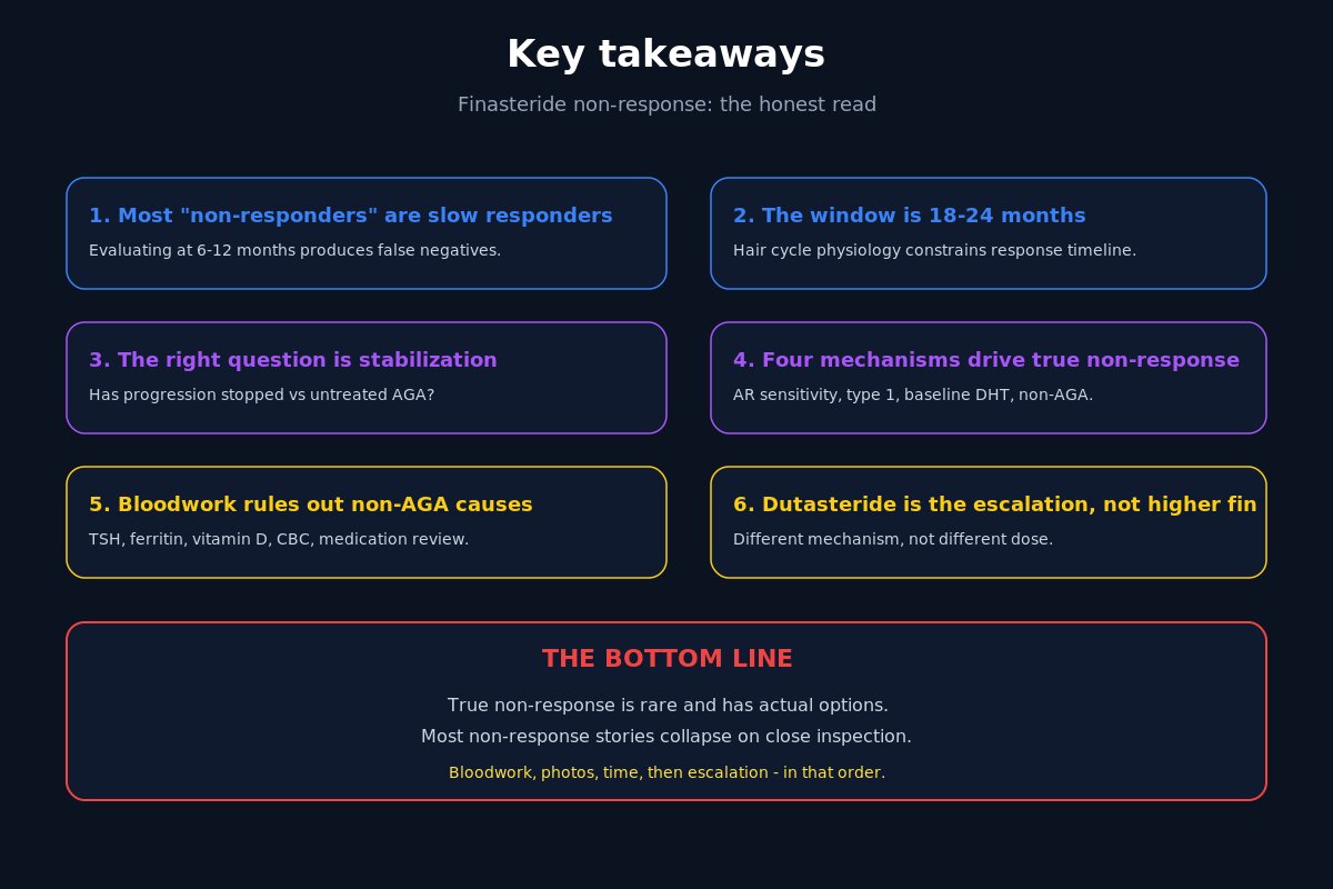 Finasteride responder question key takeaways and bottom line