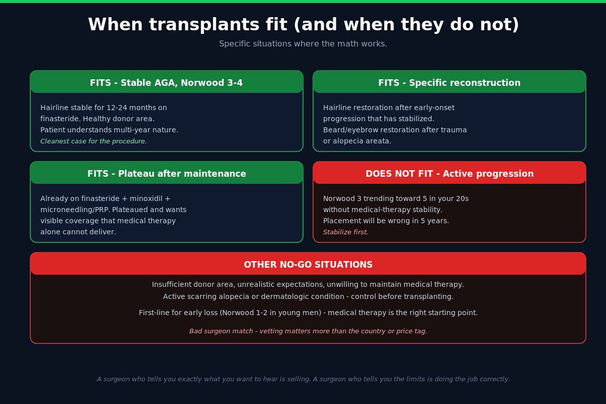 When hair transplant fits and when it does not