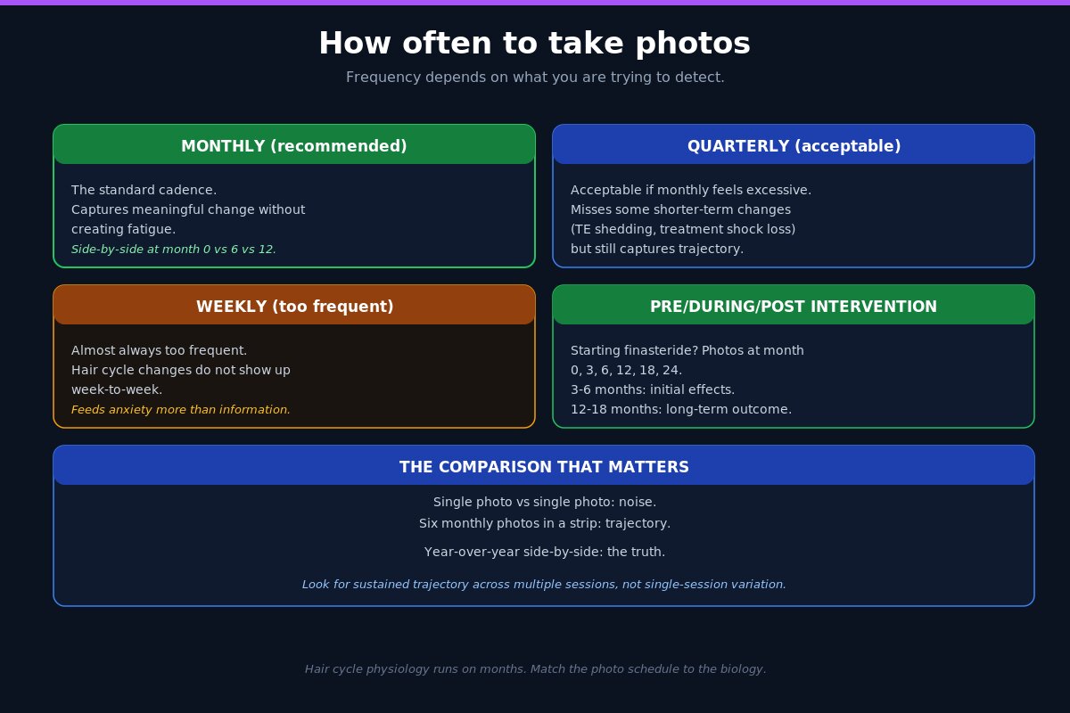 Photo protocol cadence - monthly, quarterly, intervention-specific