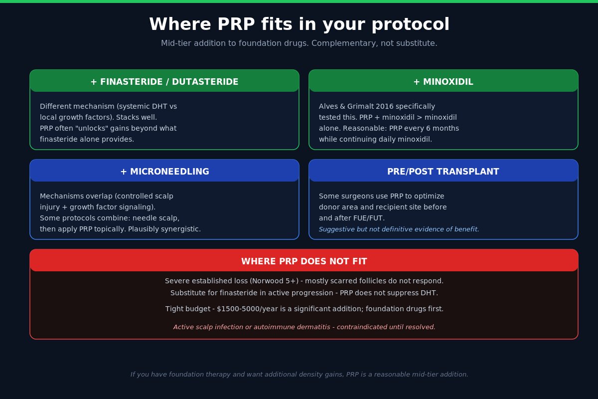 PRP stacking with finasteride minoxidil microneedling