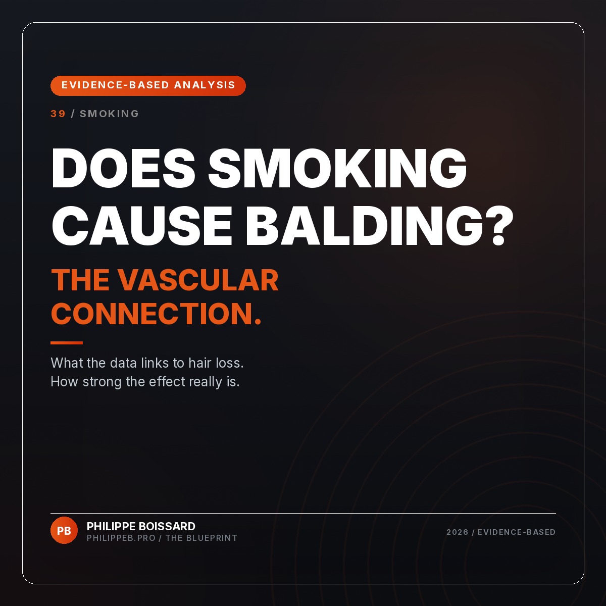 Does Smoking Cause Hair Loss - evidence-based hair loss analysis by Philippe Boissard, philippeb.pro