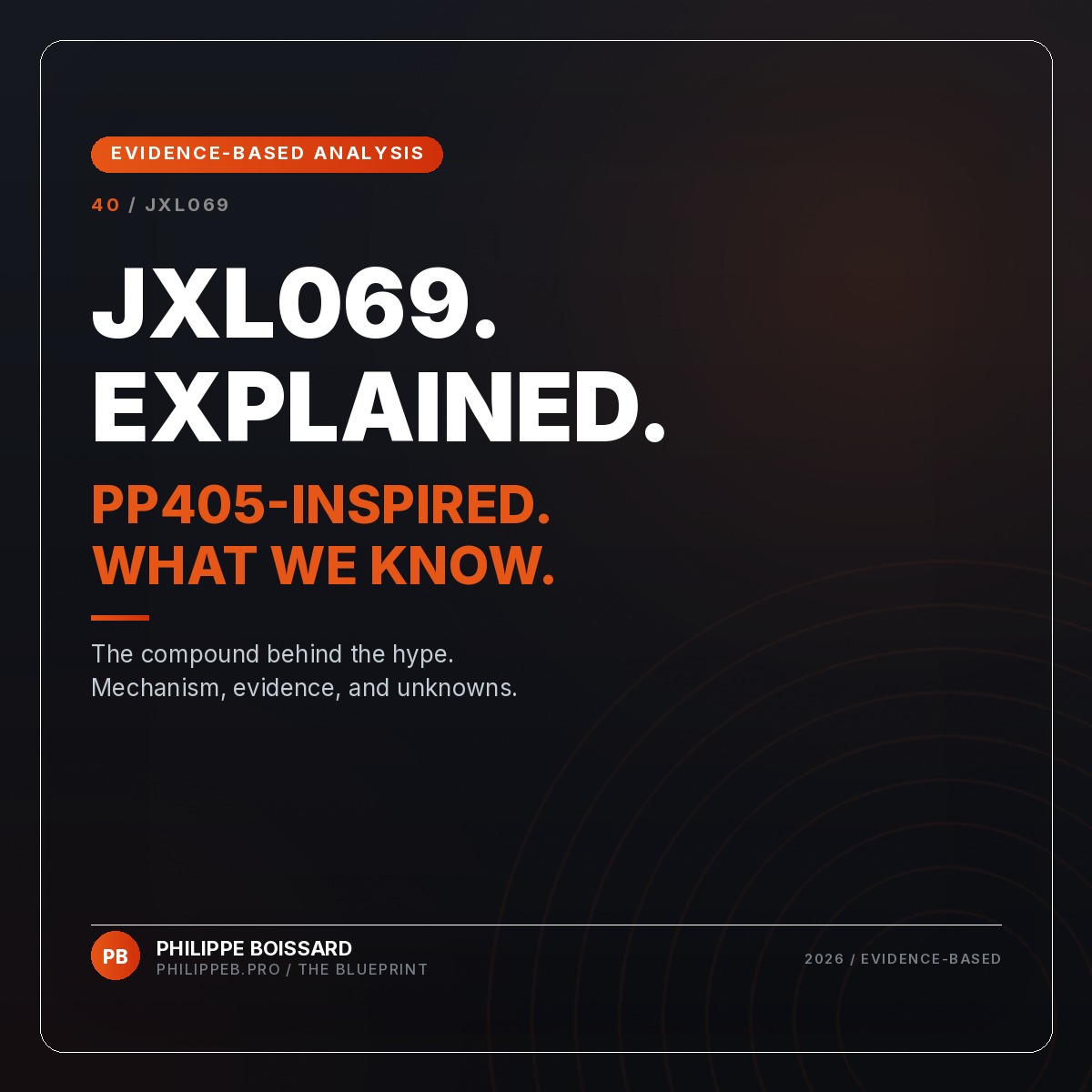 JXL069 for Hair Loss - evidence-based hair loss analysis by Philippe Boissard, philippeb.pro