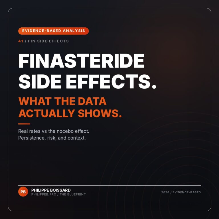 Finasteride Side Effects - evidence-based hair loss analysis by Philippe Boissard, philippeb.pro