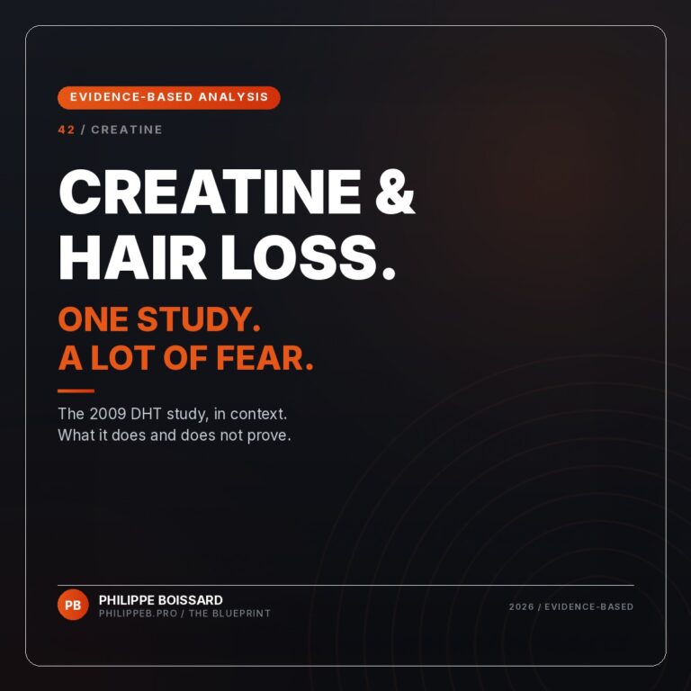 Does Creatine Cause Hair Loss - evidence-based hair loss analysis by Philippe Boissard, philippeb.pro