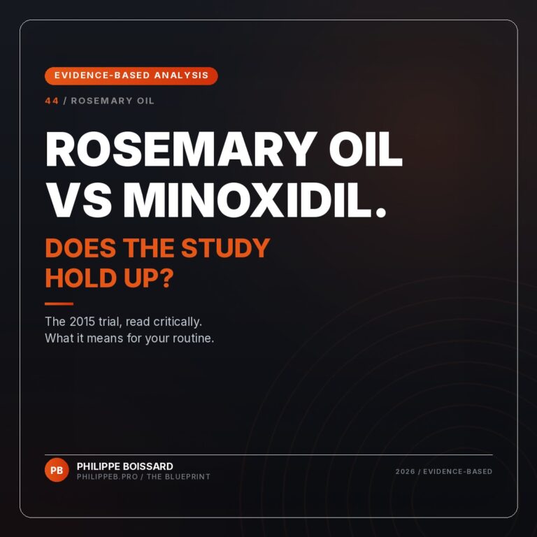 Rosemary Oil vs Minoxidil - evidence-based hair loss analysis by Philippe Boissard, philippeb.pro