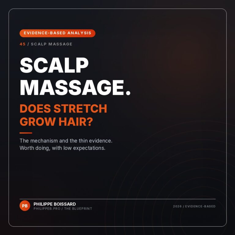Scalp Massage for Hair Growth - evidence-based hair loss analysis by Philippe Boissard, philippeb.pro